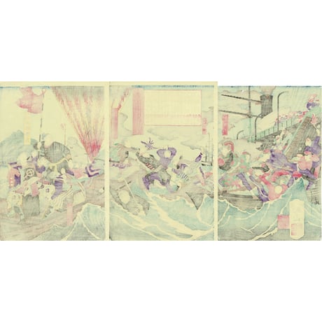 早川松山「鹿児島逆徒征討図」明治10年（1877）【浮世絵】