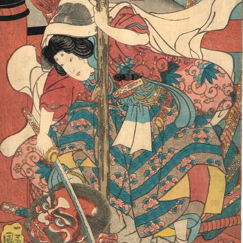 和凧　★牛若丸と弁慶★ 礼文凧 牛若丸弁慶（34～36cm×25cm） 民芸品 工芸品 地域のお礼