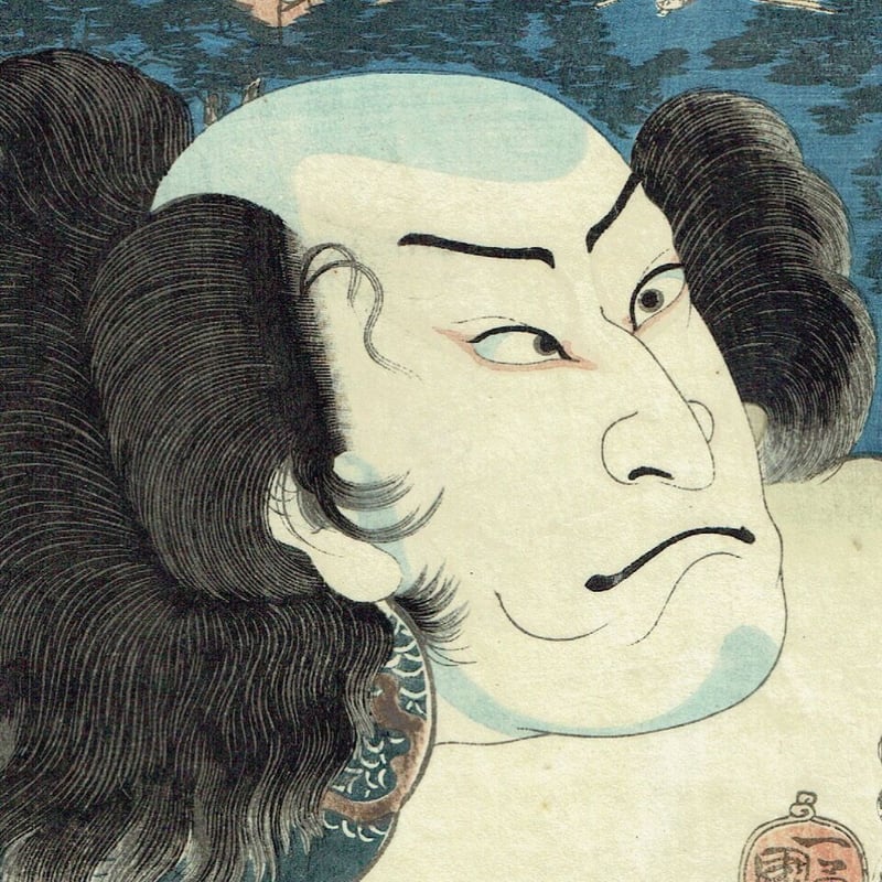 歌川国芳「江戸名所見立十二ヶ月の内 六月 山王御祭礼 団七九郎兵衛