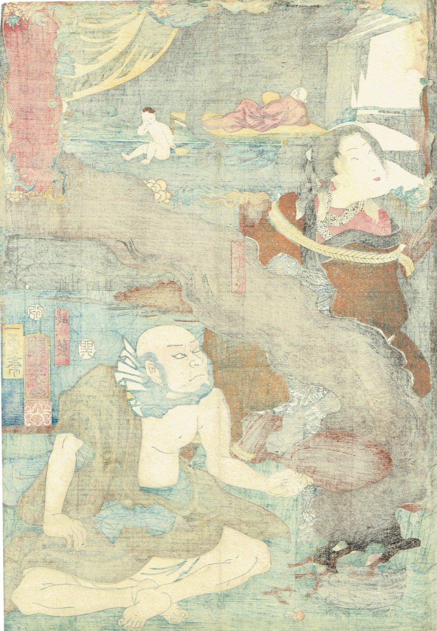 歌川国芳「見立廿四孝 呉猛」安政2年（1855）【浮世絵】 | 浮世絵販売