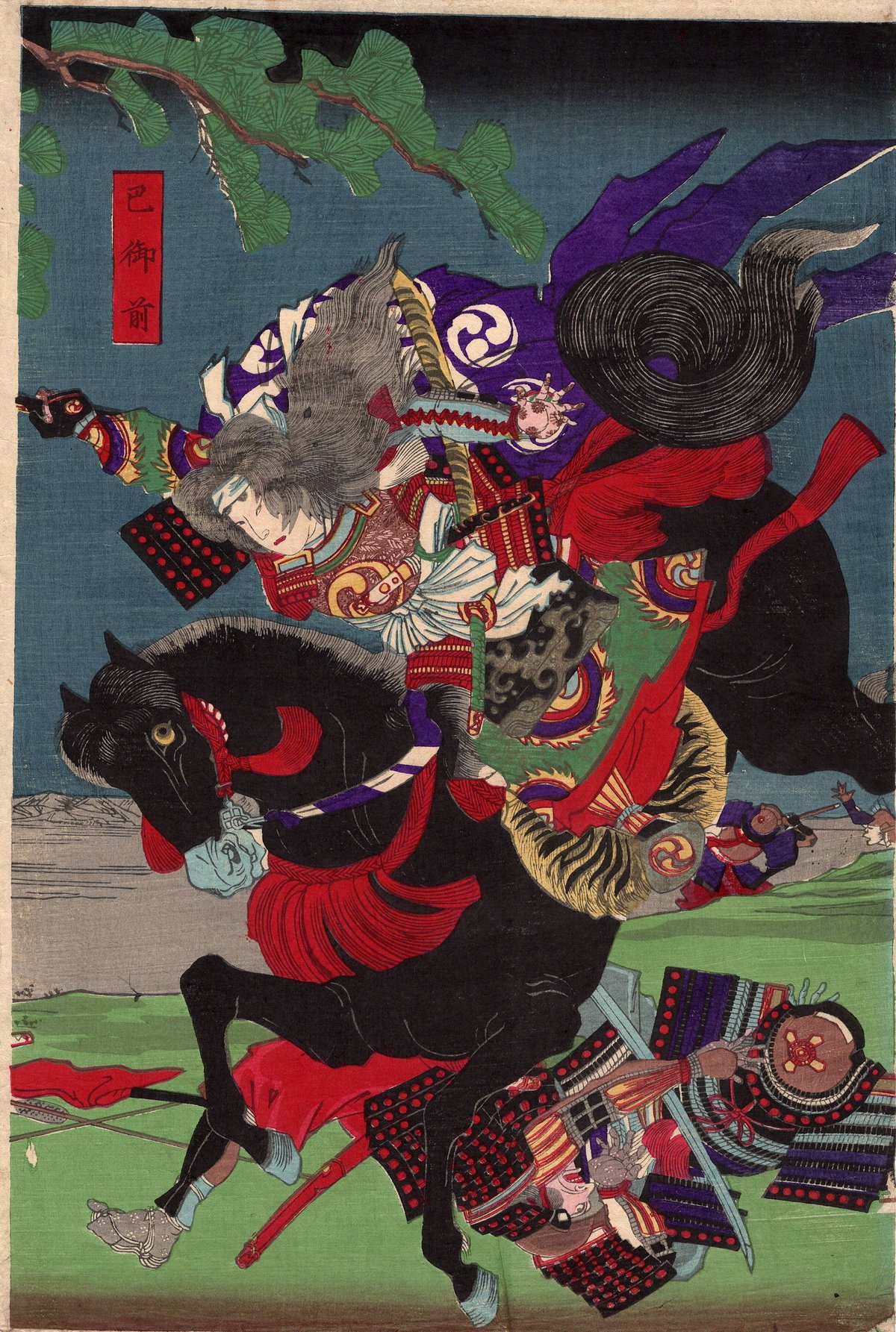 楊洲周延「大日本国誌略之内 巴御前」明治15年（1882）【浮世絵