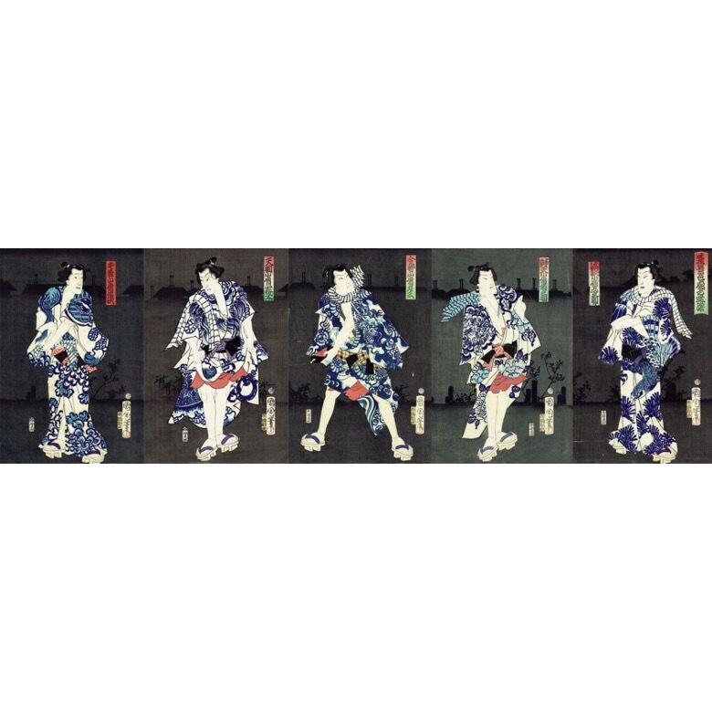 豊原国周「夏景色廓の連染」慶応2年（1866）【浮世絵】 | 浮世絵販売