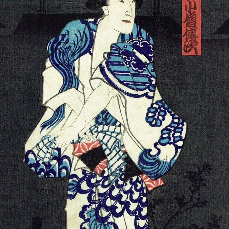 浮世絵版画、三十六花艸の内（秋海道) 豊原国周画、慶応2年（1866)出版 fit=scale-down,w=1200