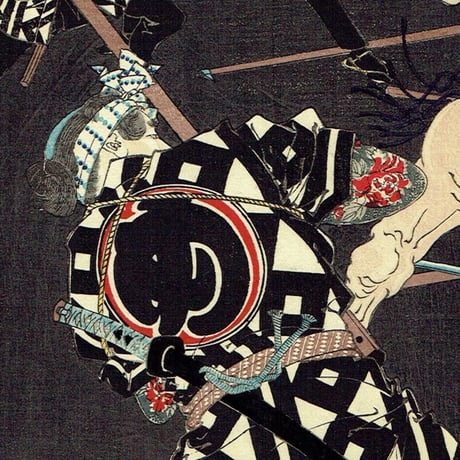 月岡芳年「新撰東錦絵　神明相撲闘争之図」明治19年(1886)【浮世絵】
