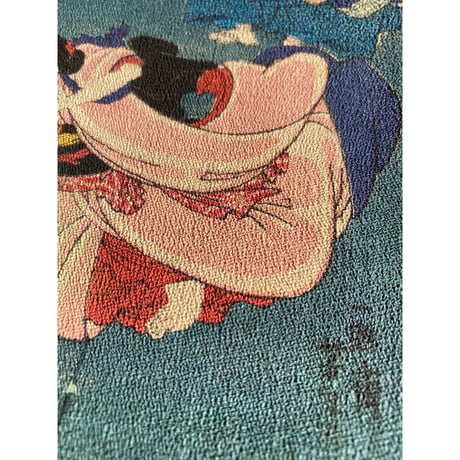月岡芳年「縮緬絵」元絵-「白石噺敵討之図」元治元年【浮世絵】