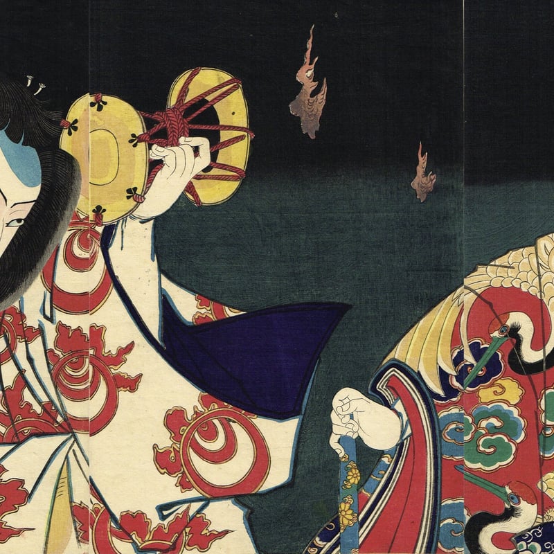 豊原国周 「義経千本桜 狐忠信」慶応3年(1867) 【浮世絵