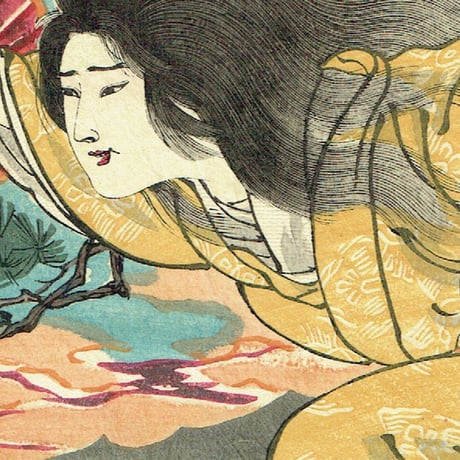 安達 吟光「古今名婦鏡  松浦左用姫」明治22年（1889）【浮世絵】