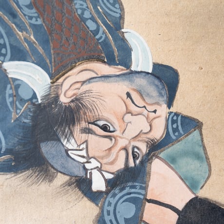 春濤 銘「芳流閣決闘図」 明治期【掛軸】