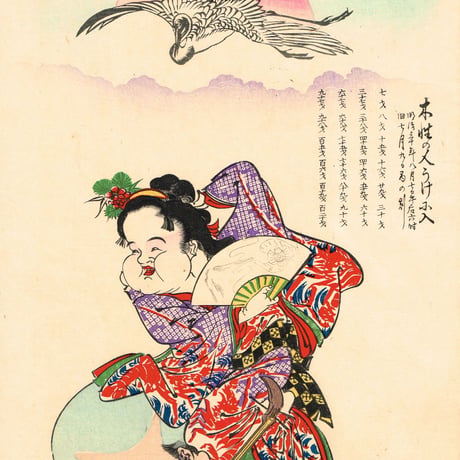 河鍋暁斎「木性の人うけに入」明治5年【浮世絵】