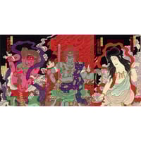 豊原国周 「見立昼夜廿四時之内 午前一時」明治23年(1890)【浮世絵