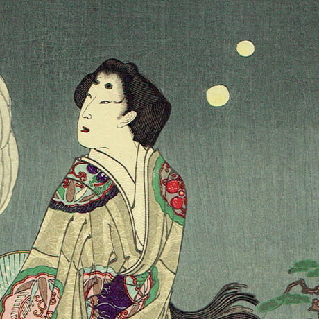 揚州周延「東錦昼夜競 伊賀の局」明治19年（1886）【浮世絵】