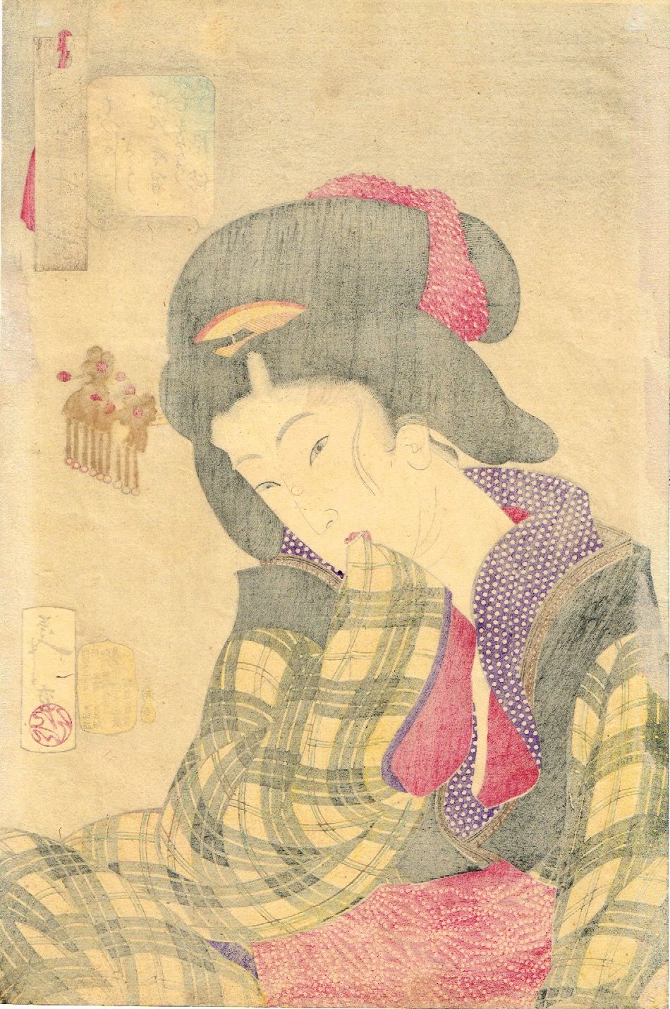 月岡芳年 木版画 風俗三十二相より「遊歩がしたそう」 風俗三十二相 遊歩がしたさう 明治年間 妻君之風俗 ｜ 名品紹介