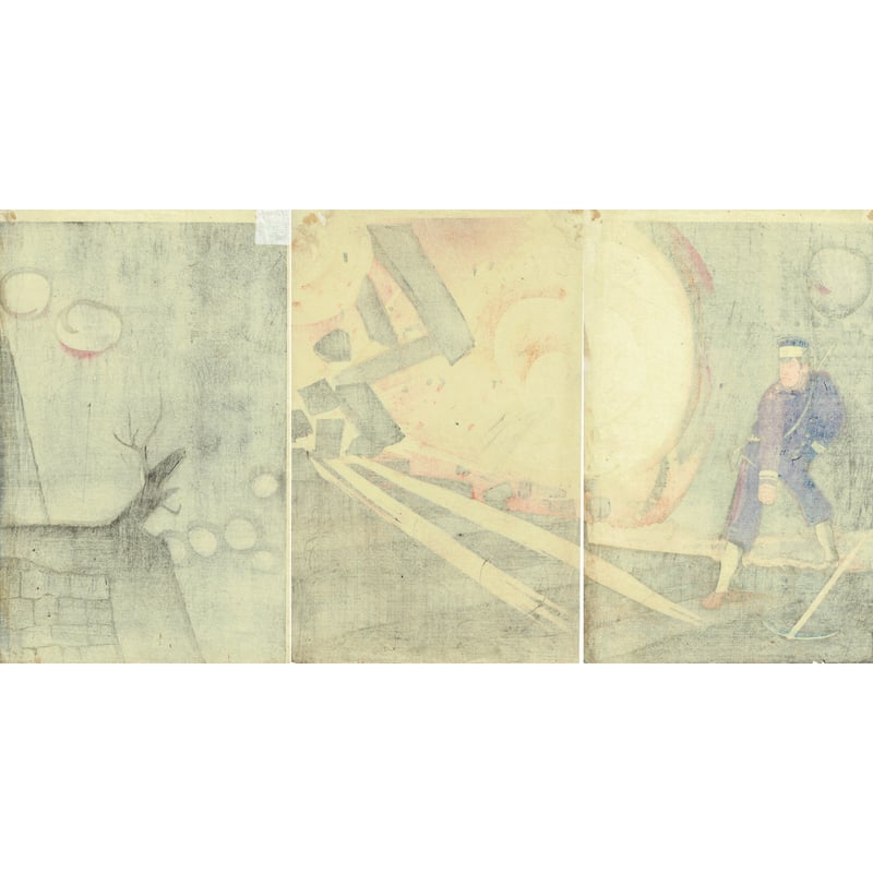 小林清親「金州城永安門陥落之図」 明治28年（1895）【浮世絵