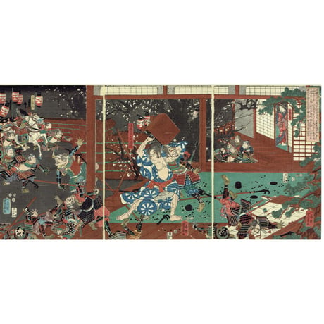 歌川芳員「佐藤四郎兵衛忠信」嘉永5年【浮世絵】