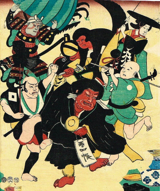 歌川国芳「浮世又平名画奇特」嘉永6年（1853）【浮世絵】 | 浮世絵販売