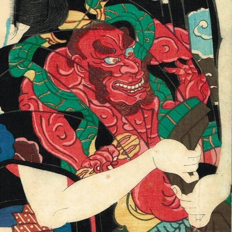 二代歌川国貞「自筆三十六句合　中村芝翫」慶応元年【浮世絵】