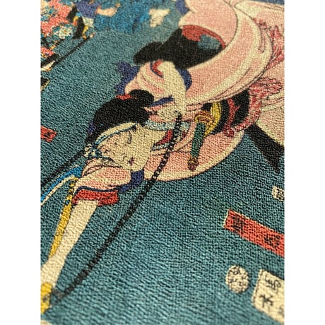月岡芳年「縮緬絵」元絵-「白石噺敵討之図」元治元年【浮世絵】