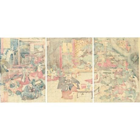 歌川芳虎「大江山鬼賊住家圖」弘化3年（1847）【浮世絵】