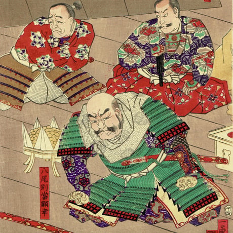 歌川国芳「楠ノ陣中ニ杉本顕幸ヲ計テ銘剣ヲ得ノ図」安政5年（1858）【浮世絵】