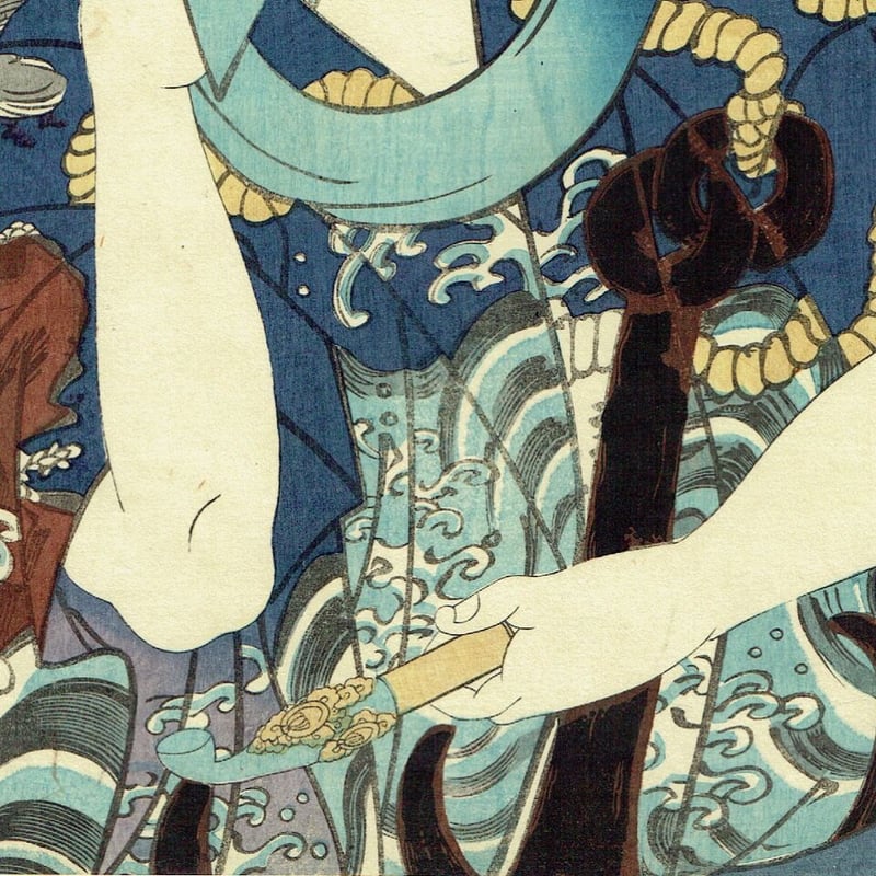 豊国三代「近世水滸伝 井岡の捨五郎」文久2年（1862）【浮世絵