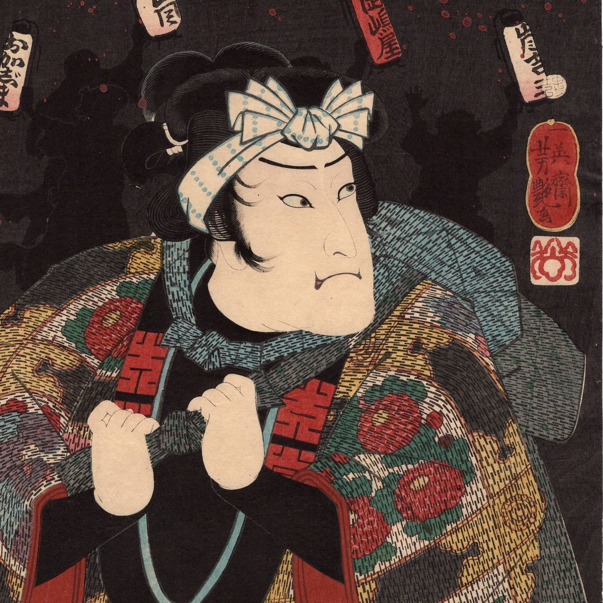 歌川芳艶 「江戸花夜の賑 八」万延一年(1860)【浮世絵】 | 浮世絵販売