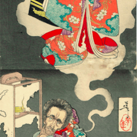 月岡芳年「清玄堕落之図」明治22年（1889）【浮世絵】