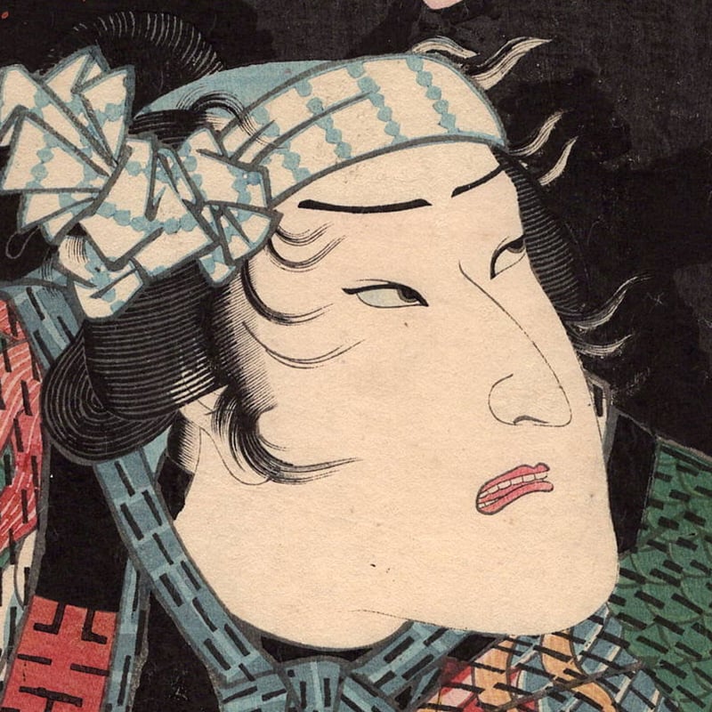 歌川芳艶 「江戸花夜の賑 三」万延一年(1860)【浮世絵】 | 浮世絵販売