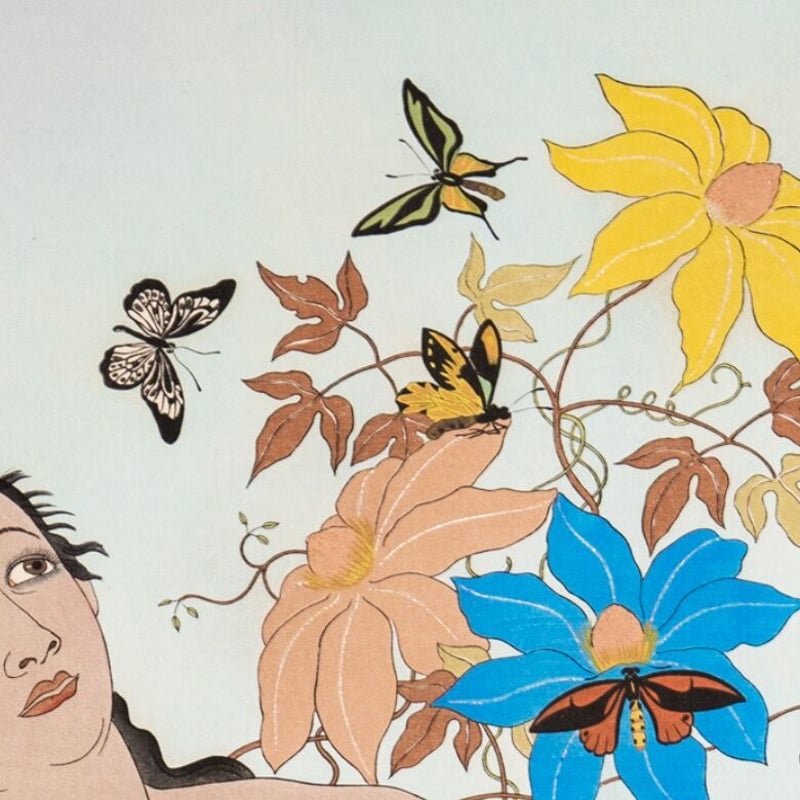ポール・ジャクレー「蝶、南洋」昭和14年(1939)【浮世絵