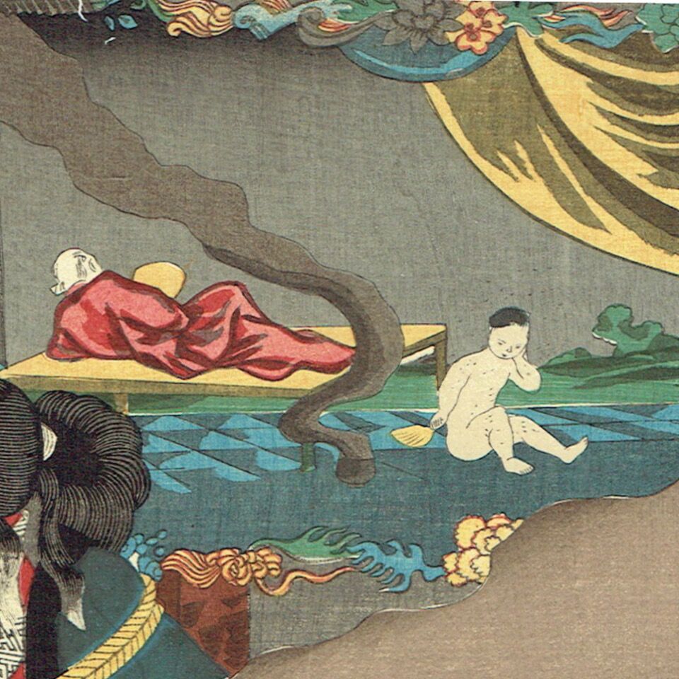 歌川国芳「見立廿四孝 呉猛」安政2年（1855）【浮世絵