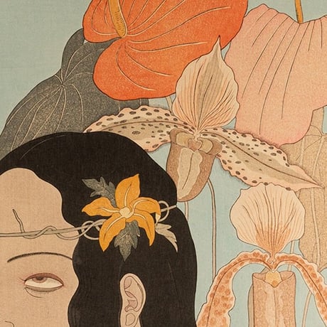 ポール・ジャクレー「パラオの娘(花の組の内)」昭和10年(1935)【浮世絵】