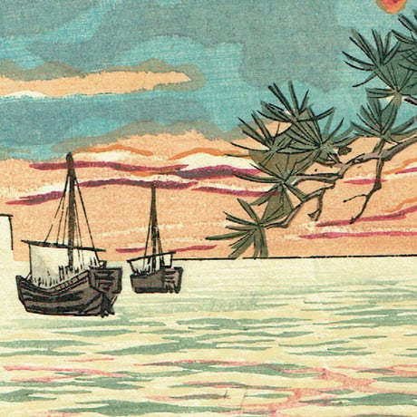 安達 吟光「古今名婦鏡  松浦左用姫」明治22年（1889）【浮世絵】