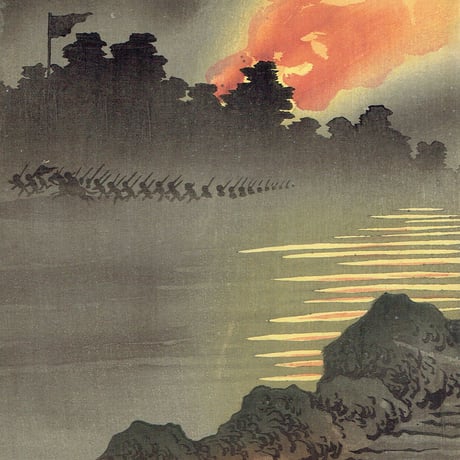 宣親「牛荘城附近之図」明治28年（1895）【浮世絵】