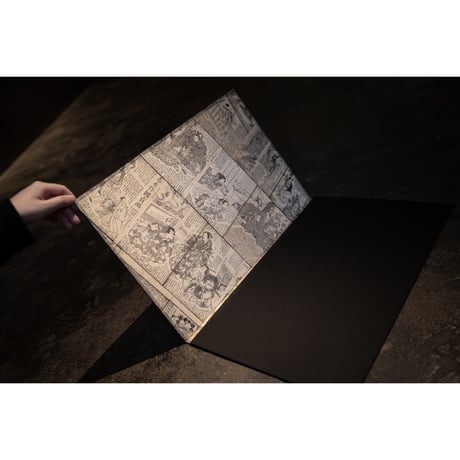 オリジナル 三枚折 タトウ 「北斎漫画内張 富士山 他」2401-a