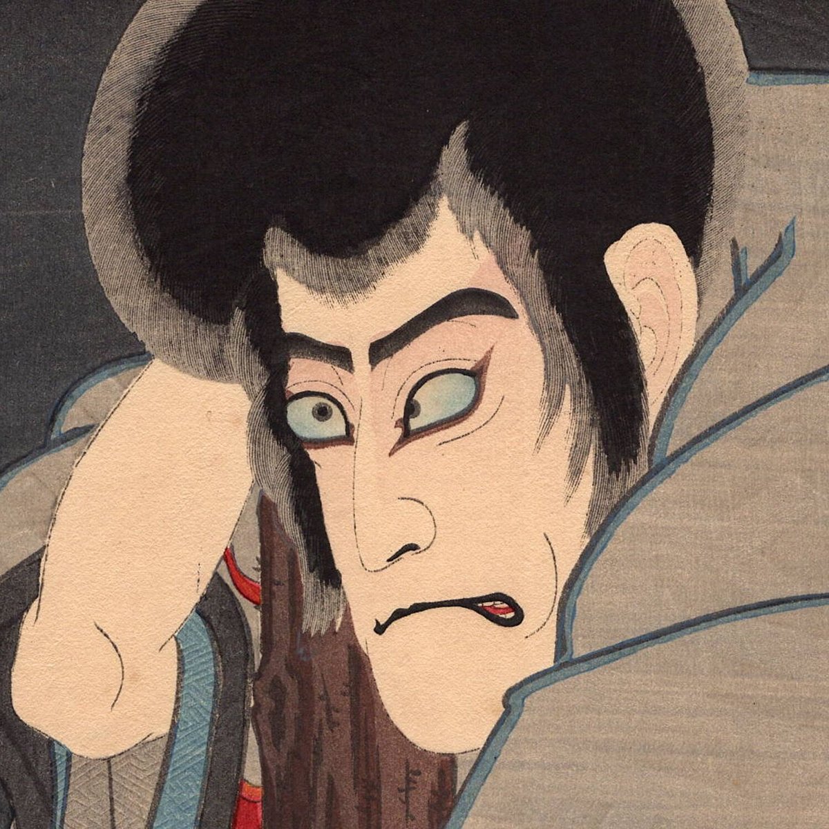 93kf32 模写　鳥居忠宗 浮世絵 歌舞伎絵 短冊絵 13枚 木箱付 93kf32 模写 鳥居忠宗 浮世絵 歌舞伎絵 短冊絵 13枚 木箱付