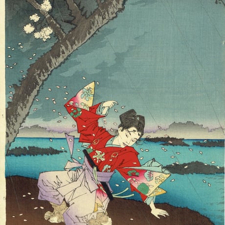 月岡芳年「東名所墨田川梅若之古事」明治16年【浮世絵】