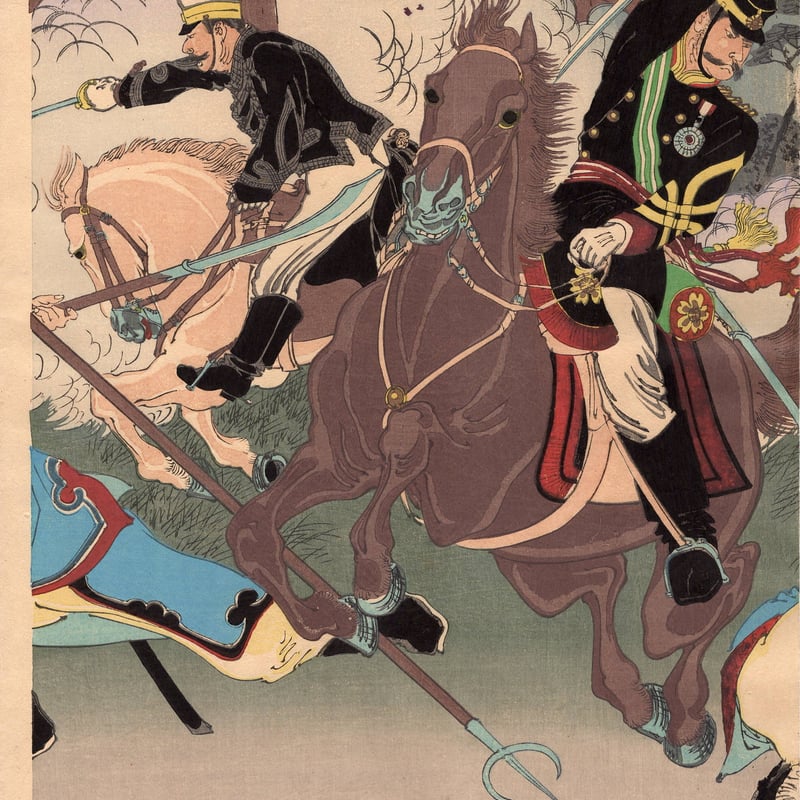 右田年英「日清平壌大激戦之圖」 明治27年（1894）【浮世絵】 | 浮世絵