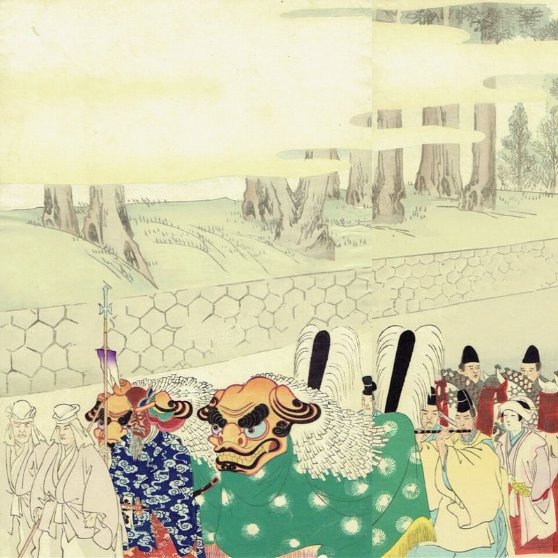 揚州周延「千代田之御表 日光御社参大祭ノ図」明治30年(1897 揚州周延「千代田之御表 日光御社参大祭ノ図」明治30年(1897