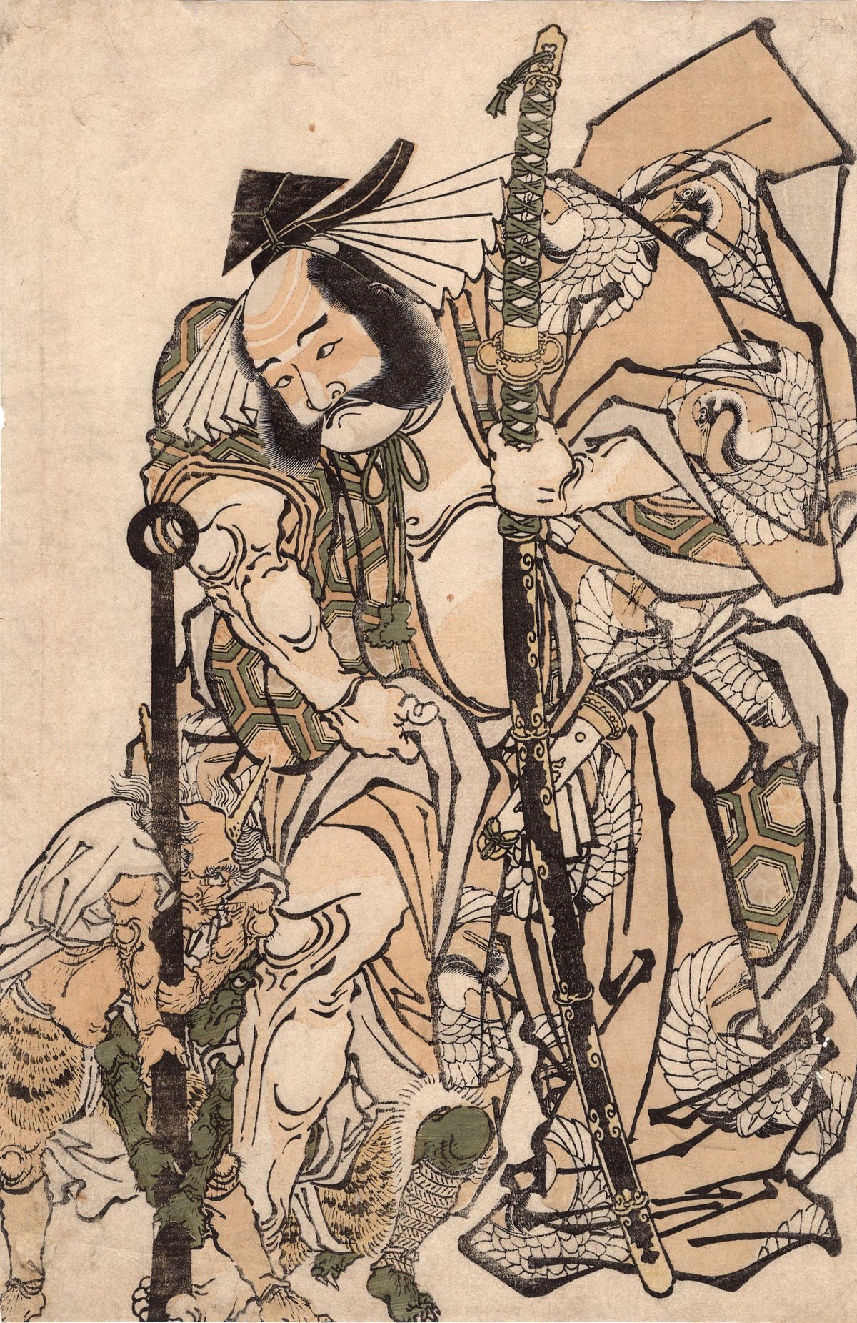 無落款「朝比奈鬼図」年代不明【浮世絵】 | 浮世絵販売・買取「竹井