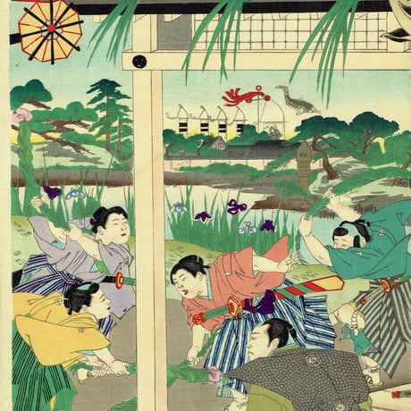 揚州周延「江戸砂子年中行事　端午の図」明治18年（1885）【浮世絵】