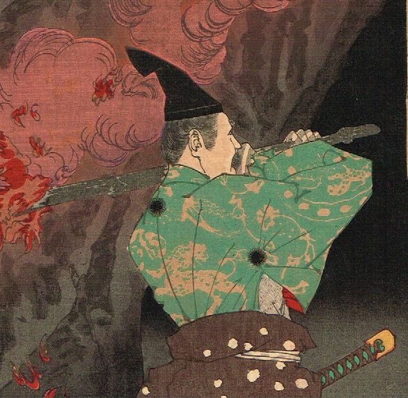 月岡芳年「芳年武者无類 仁田四郎忠常」明治19年【浮世絵】 | 浮世絵