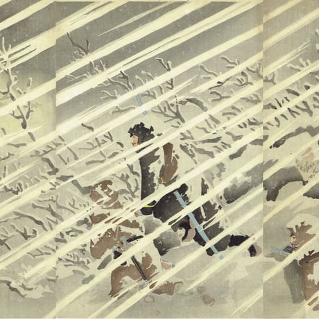 小林清親「田庄台攻撃占領之圖」明治28年（1895）【浮世絵】