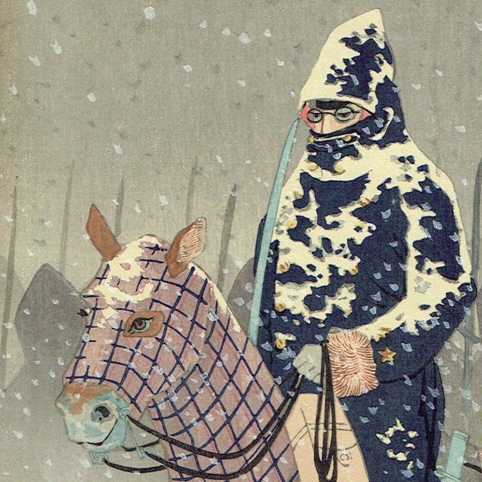 小林清親 小林清親(こばやしきよちか) - 川口善光寺雨晴 - 浮世絵販売