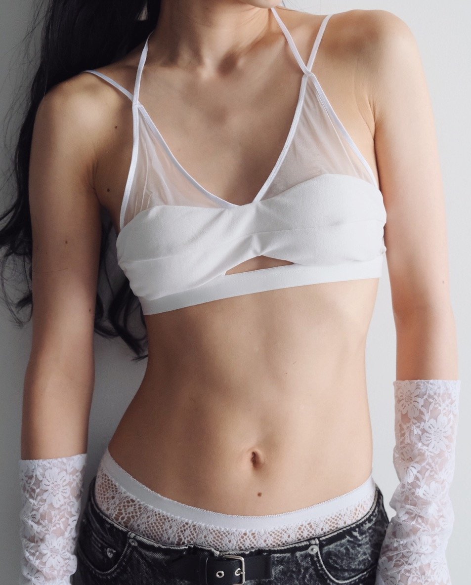 FETICO × JURK / SHEER PANELED VELVET BRALETTE | FETICO × JURK / SHEER PANELED VELVET BRALETTE |