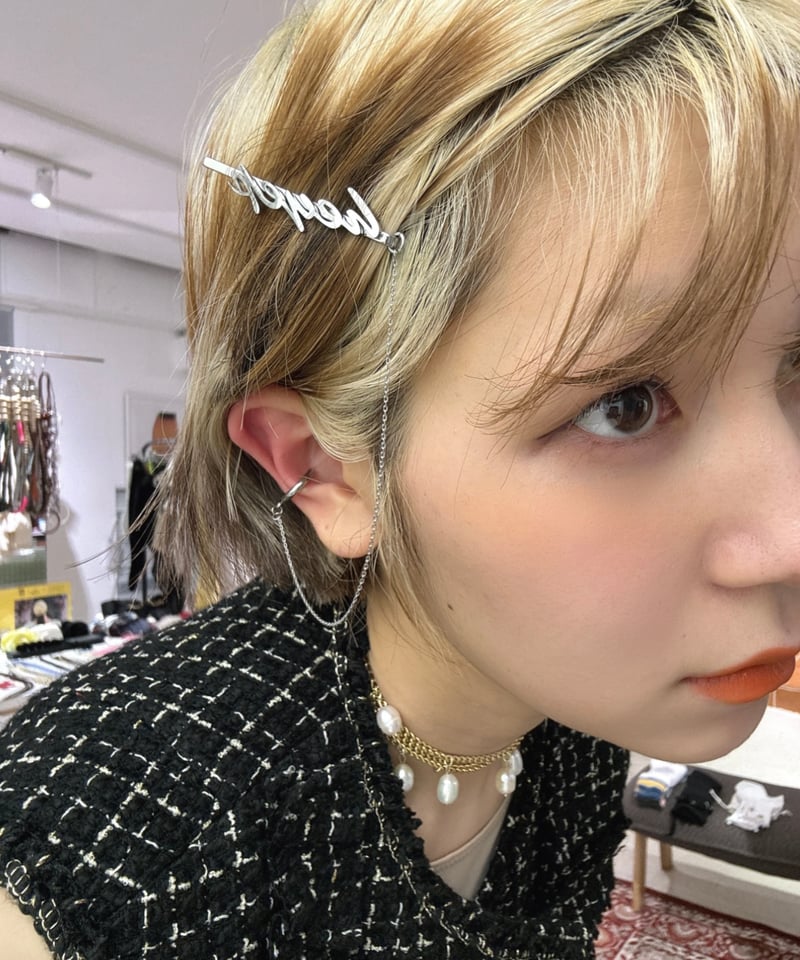 heyep / Logo Hair Pin with Chain Ear Cuff | JURK