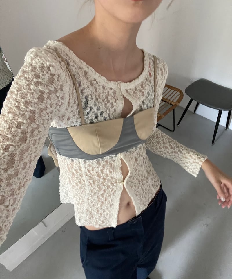 Little $uzie / Organic Shrink Lace 2way Top | JURK Little $uzie / Organic Shrink Lace 2way Top | JURK