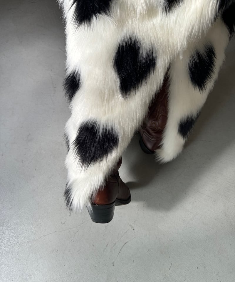 VIVIANO / Heart Pattern Fur Long Skirt | JURK