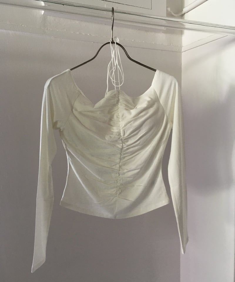 Determ Collagen Ruched Long Sleeve ホワイト Determ Collagen Ruched Long Sleeve ホワイト