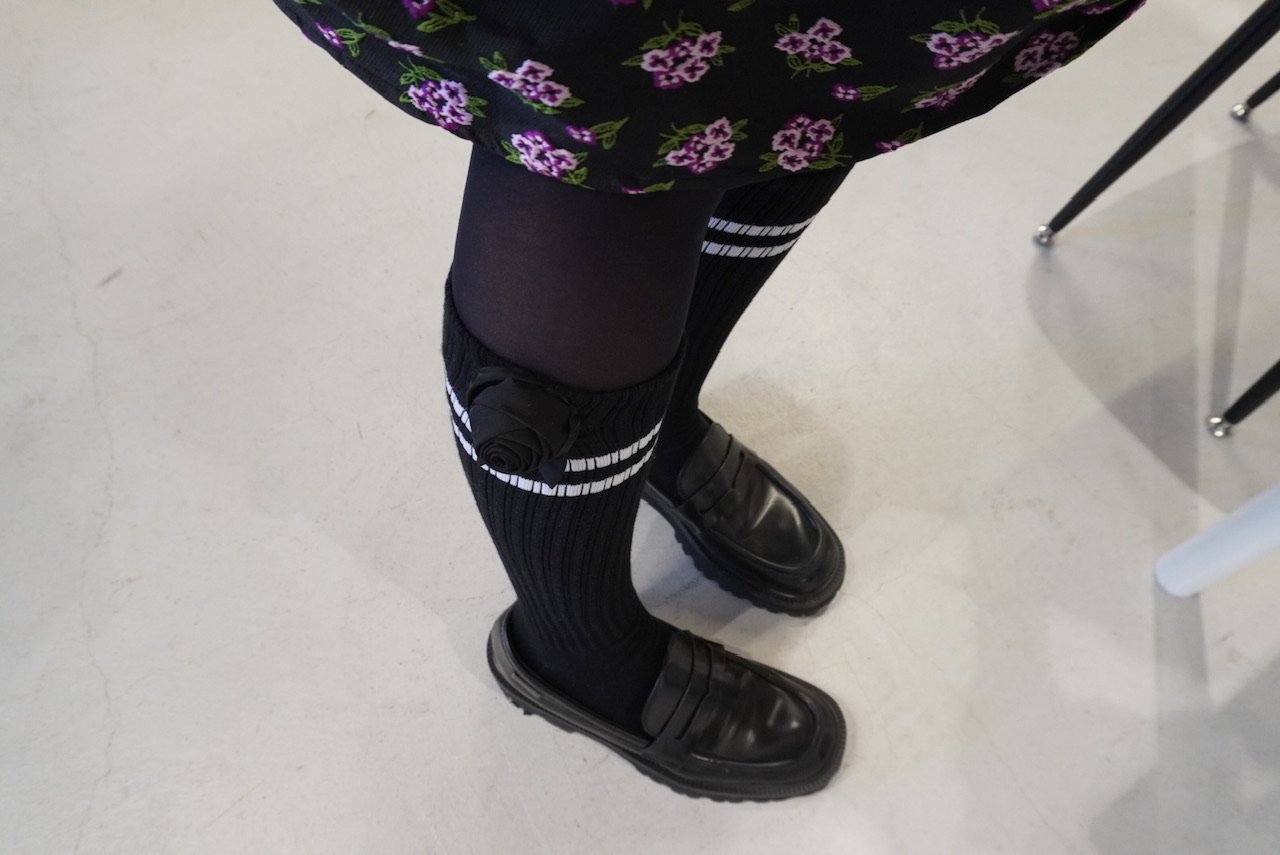 【jurk shop 購入】VIVIANO x JURK ブラックソックス 完売 VIVIANO / Rose Line Sox | JURK