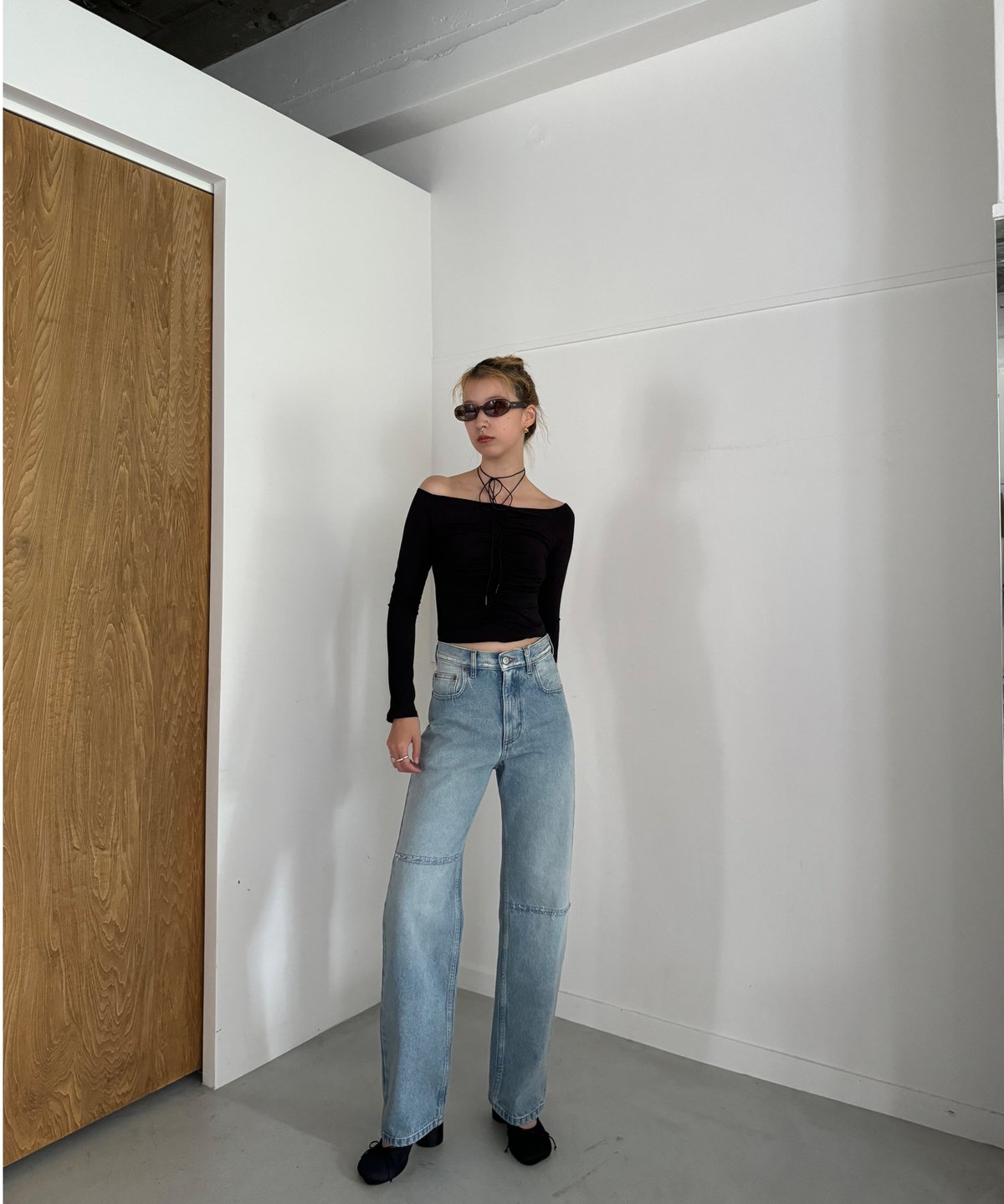希少 MM6 ここのえ期 モールスキン テーパード デザイン パンツ 42 エムエムシックス メゾンマルジェラ MM6 Maison Margiela 16AW