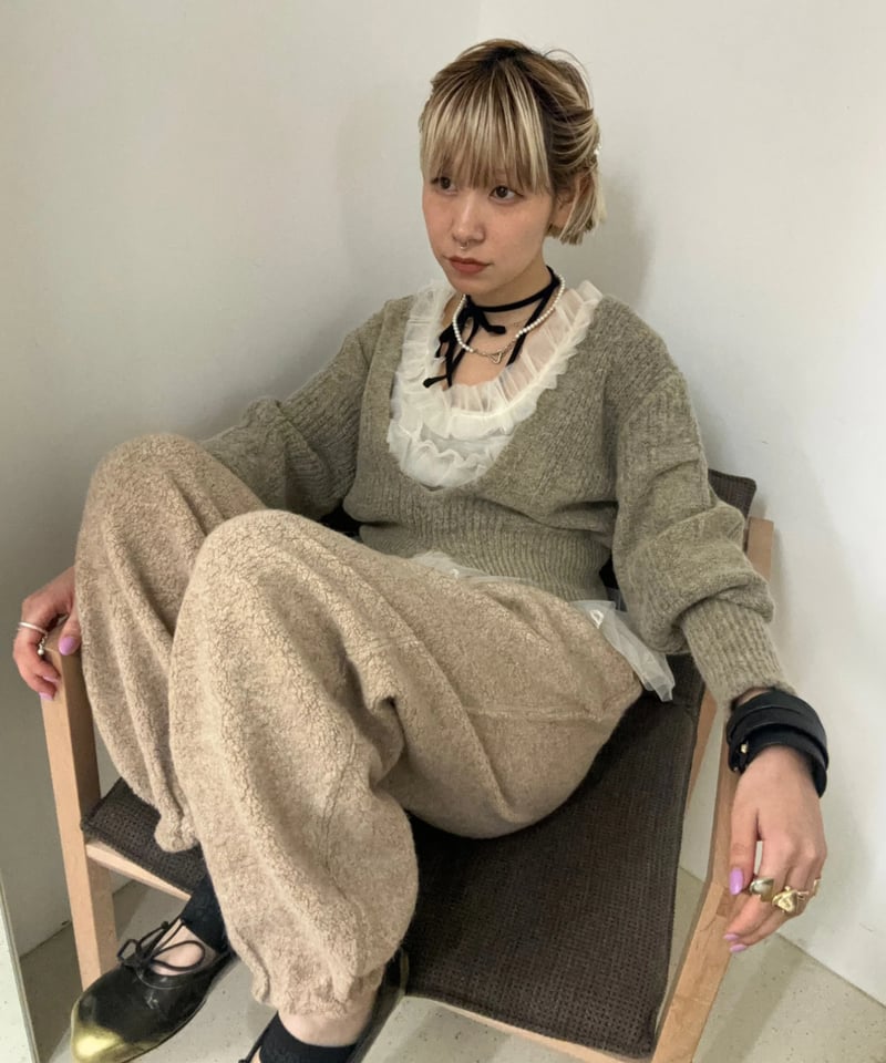 パンツ little suzie WOOL ANGOLA PILE PANTS Little $uzie / Wool Angola Pile Pajama Pants |